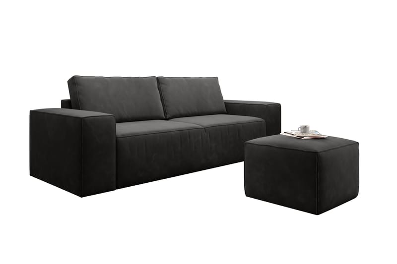 Kamli Sovesofa 3-seters med Oppbevaring - Mørkegrå - Møbler - Sofaer - Sovesofaer