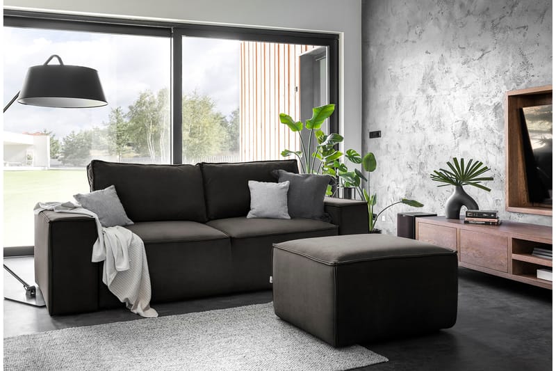 Kamli Sovesofa 3-seters med Oppbevaring - Mørkegrå - Møbler - Sofaer - Sovesofaer