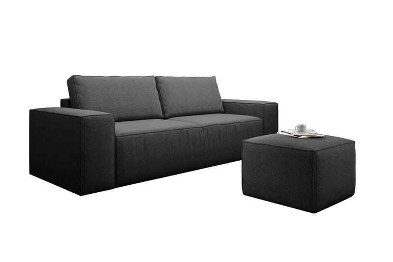 Kamli Sovesofa 3-seters med Oppbevaring - Mørkegrå - Møbler - Sofaer - Sovesofaer