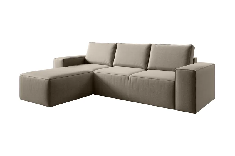 Kamli Sovesofa m. Divan med Oppbevaring - Beige - Møbler - Sofaer - Sovesofaer