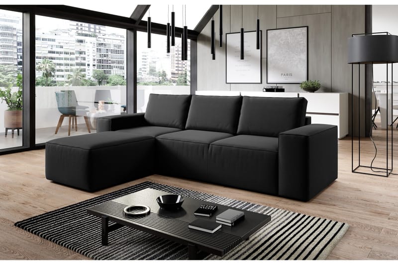 Kamli Sovesofa m. Divan med Oppbevaring - Beige - Møbler - Sofaer - Sovesofaer