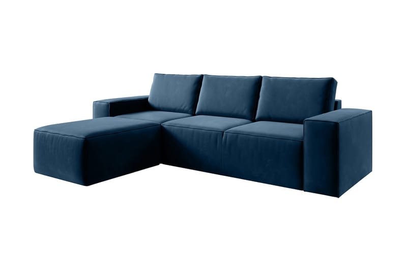 Kamli Sovesofa m. Divan med Oppbevaring - Blå - Møbler - Sofaer - Sovesofaer