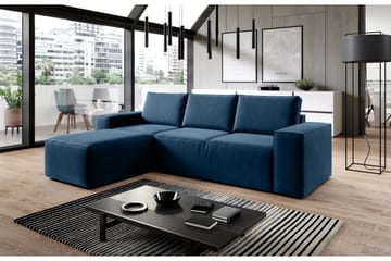 Kamli Sovesofa m. Divan med Oppbevaring - Blå - Møbler - Sofaer - Sovesofaer