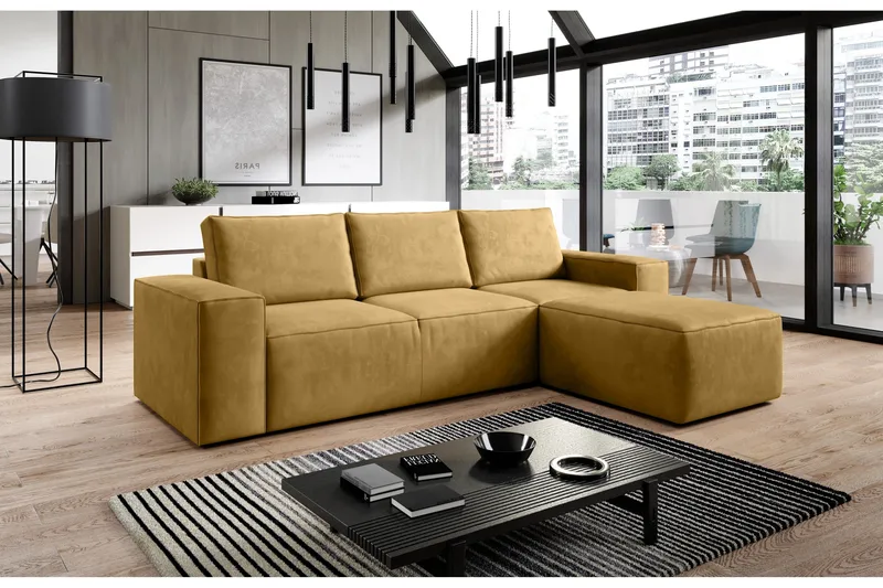 Kamli Sovesofa m. Divan med Oppbevaring - Brun - Møbler - Sofaer - Sovesofaer