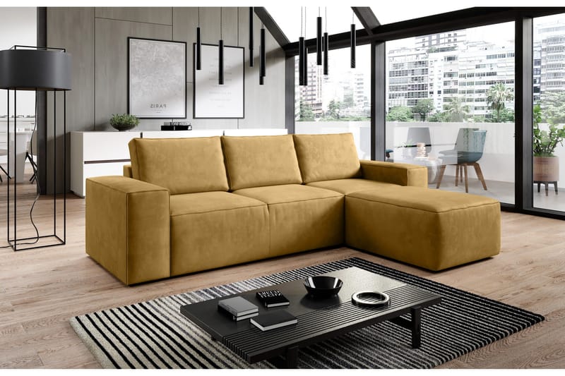 Kamli Sovesofa m. Divan med Oppbevaring - Brun - Møbler - Sofaer - Sovesofaer