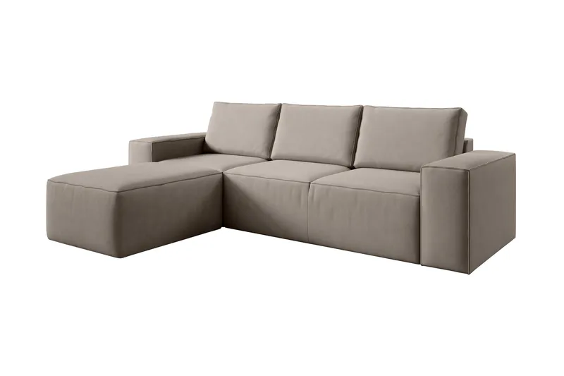 Kamli Sovesofa m. Divan med Oppbevaring, Brun