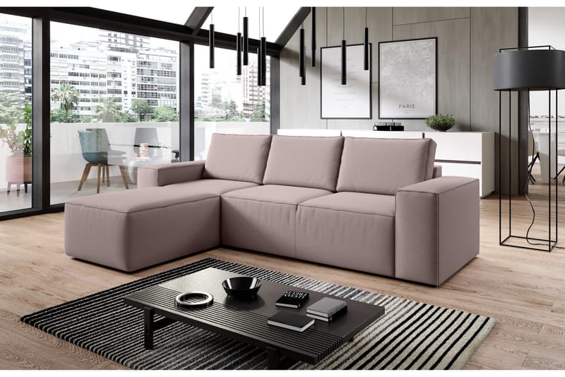 Kamli Sovesofa m. Divan med Oppbevaring - Grå - Møbler - Sofaer - Sovesofaer