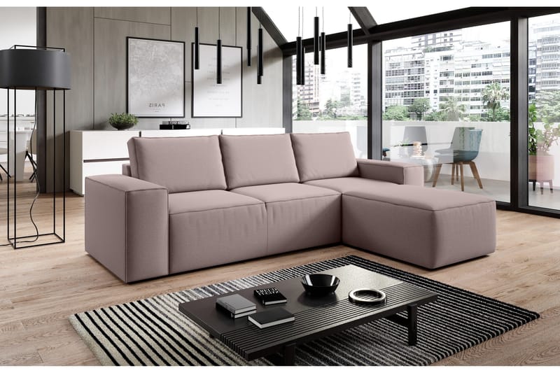 Kamli Sovesofa m. Divan med Oppbevaring - Grå - Møbler - Sofaer - Sovesofaer