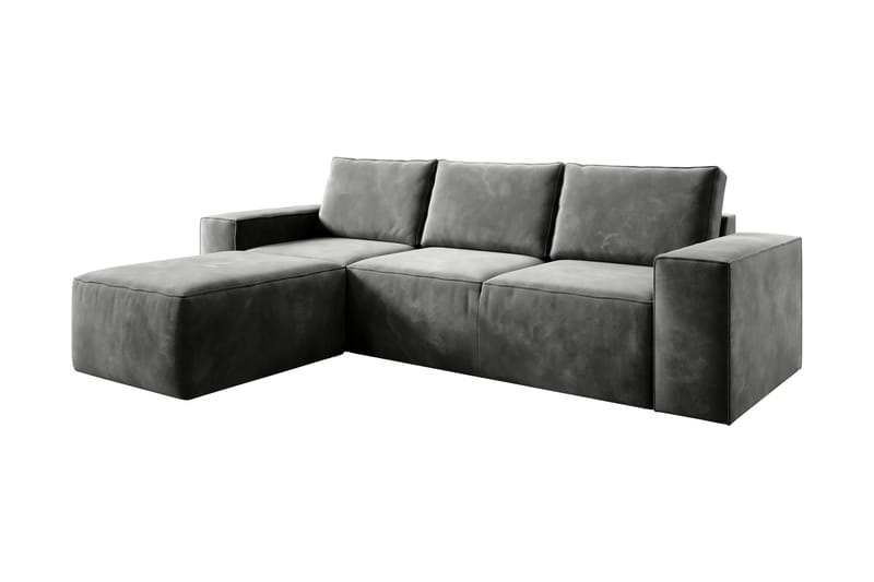 Kamli Sovesofa m. Divan med Oppbevaring - Grå - Møbler - Sofaer - Sovesofaer