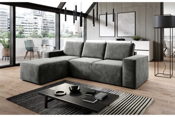 Kamli Sovesofa m. Divan med Oppbevaring - Grå - Møbler - Sofaer - Sovesofaer
