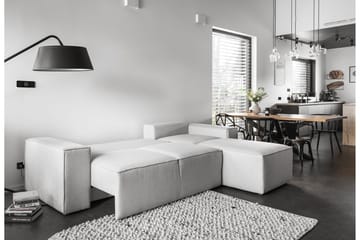 Kamli Sovesofa m. Divan med Oppbevaring - Grå - Møbler - Sofaer - Sovesofaer