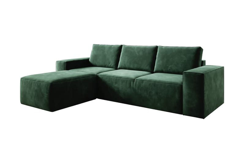 Kamli Sovesofa m. Divan med Oppbevaring - Grønn - Sovesofaer - Sovesofa divan