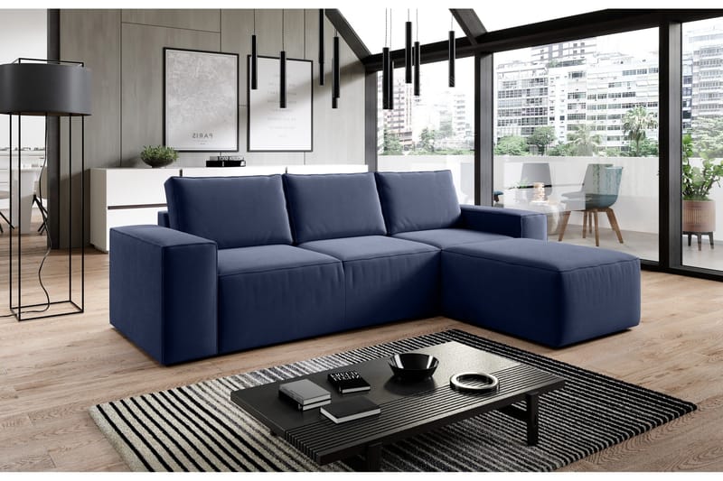 Kamli Sovesofa m. Divan med Oppbevaring - Gul - Møbler - Sofaer - Sovesofaer