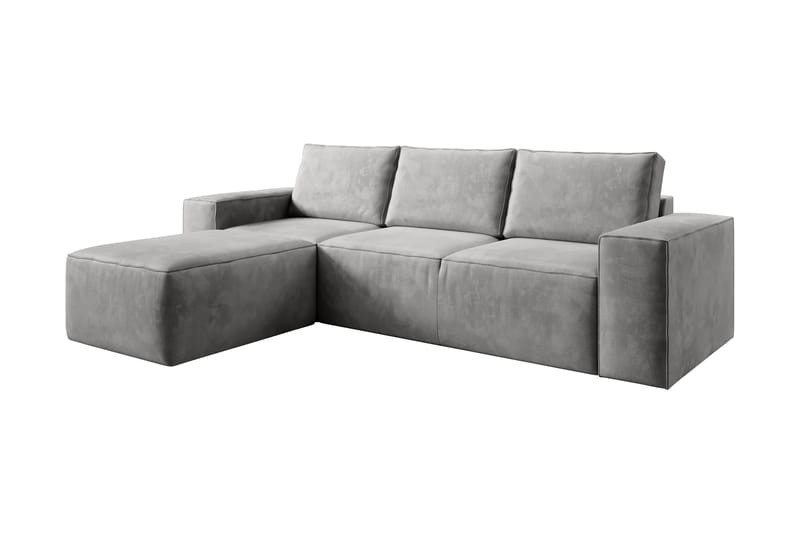 Kamli Sovesofa m. Divan med Oppbevaring - Lysegrå - Møbler - Sofaer - Sovesofaer