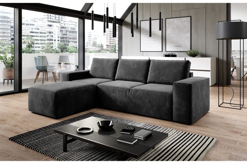 Kamli Sovesofa m. Divan med Oppbevaring - Lysegrønn - Møbler - Sofaer - Sovesofaer