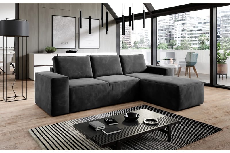 Kamli Sovesofa m. Divan med Oppbevaring - Lysegrønn - Møbler - Sofaer - Sovesofaer