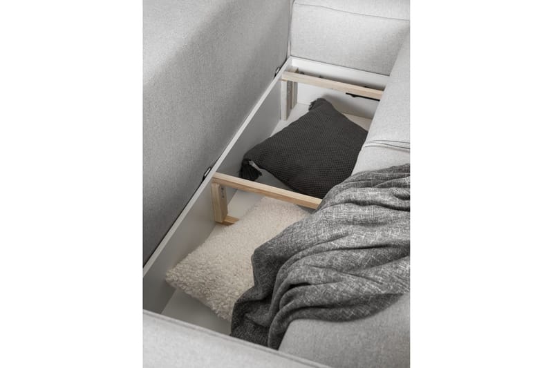 Kamli Sovesofa m. Divan med Oppbevaring - Lyserosa - Møbler - Sofaer - Sovesofaer