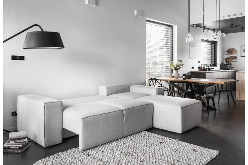 Kamli Sovesofa m. Divan med Oppbevaring - Lyserosa - Møbler - Sofaer - Sovesofaer