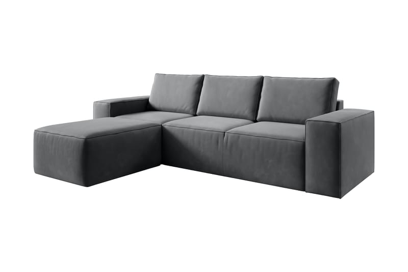 Kamli Sovesofa m. Divan med Oppbevaring - Mørkegrå - Møbler - Sofaer - Sovesofaer