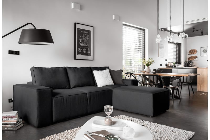 Kamli Sovesofa m. Divan med Oppbevaring - Mørkegrå - Møbler - Sofaer - Sovesofaer