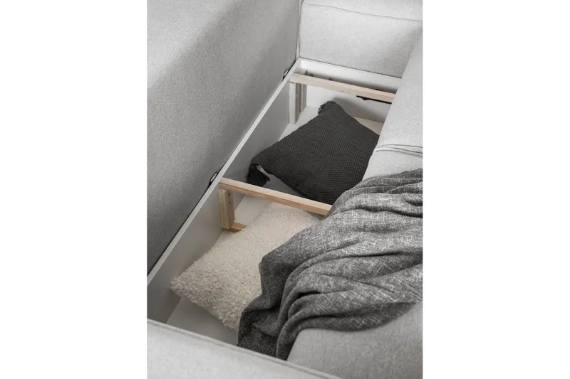 Kamli Sovesofa m. Divan med Oppbevaring - Rosa - Møbler - Sofaer - Sovesofaer