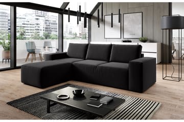Kamli Sovesofa m. Divan med Oppbevaring - Svart - Møbler - Sofaer - Sovesofaer