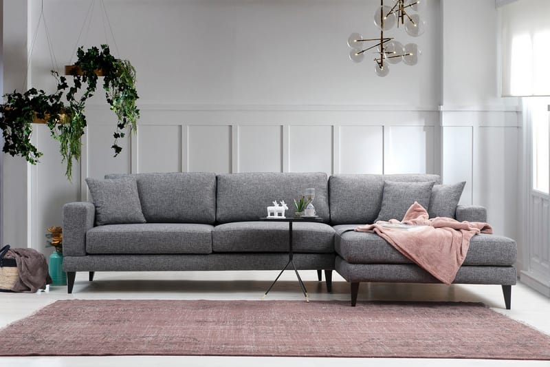 Katilaya Sovesofa med Divan Høyre - Grå - Sovesofaer - Sovesofa divan