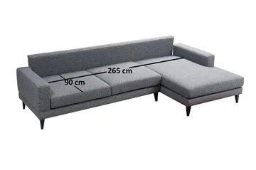 Katilaya Sovesofa med Divan Høyre - Grå - Møbler - Sofaer - Sovesofaer
