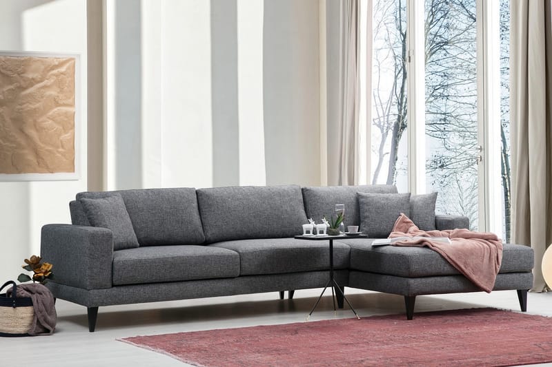 Katilaya Sovesofa med Divan Høyre - Grå - Møbler - Sofaer - Sovesofaer