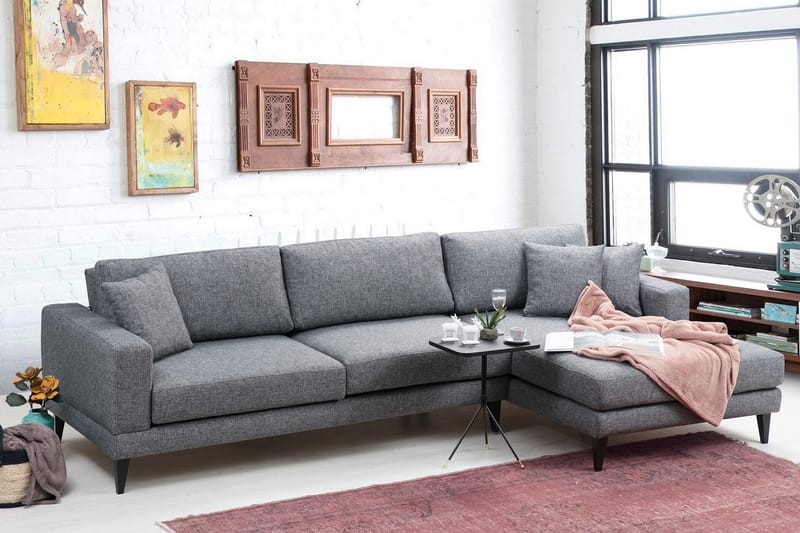 Katilaya Sovesofa med Divan Høyre - Grå - Møbler - Sofaer - Sovesofaer