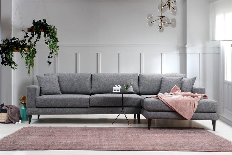 Katilaya Sovesofa med Divan Høyre - Grå - Møbler - Sofaer - Sovesofaer