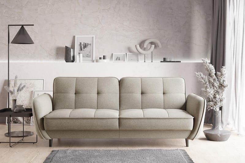 Katsuya Sovesofa 3-seters - Beige/Hvit - Sovesofaer - 3 seters sovesofa