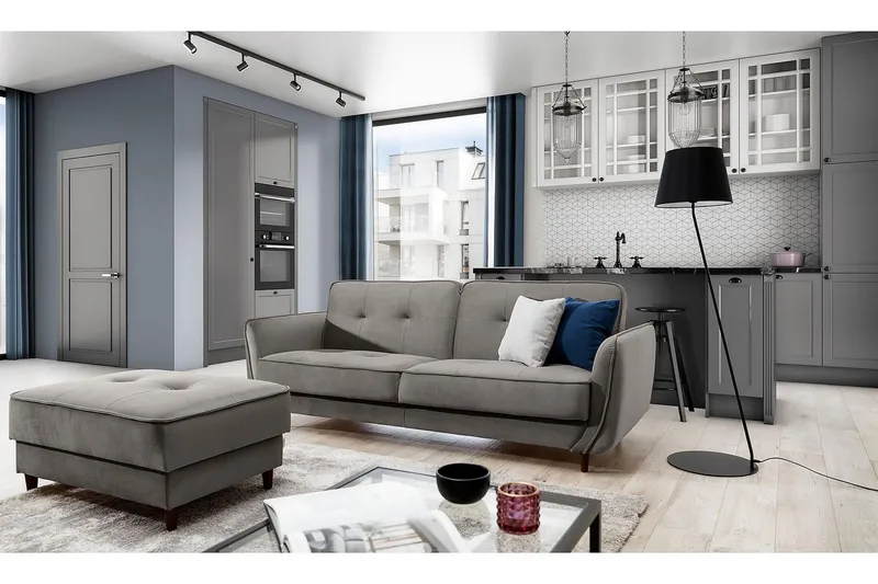 Katsuya Sovesofa 3-seters - Grå - Møbler - Sofaer - Sovesofaer