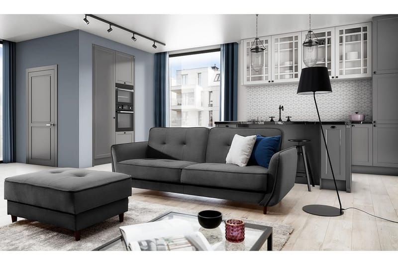 Katsuya Sovesofa 3-seters - Grå - Møbler - Sofaer - Sovesofaer