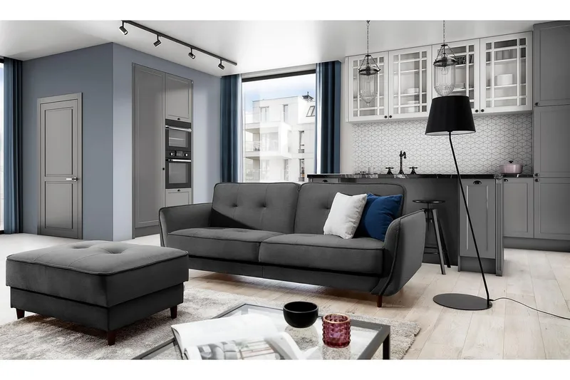 Katsuya Sovesofa 3-seters - Grå - Møbler - Sofaer - Sovesofaer