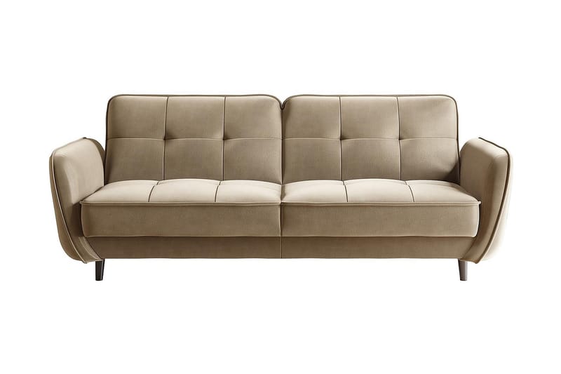 Katsuya Sovesofa 3-seters - Gul/Beige - Sovesofaer - 3 seters sovesofa