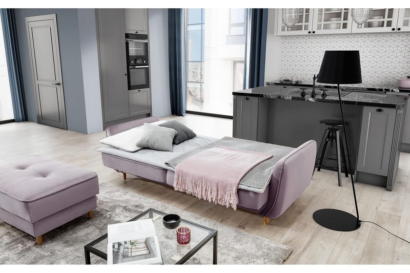 Katsuya Sovesofa 3-seters - Lyseblå - Møbler - Sofaer - Sovesofaer