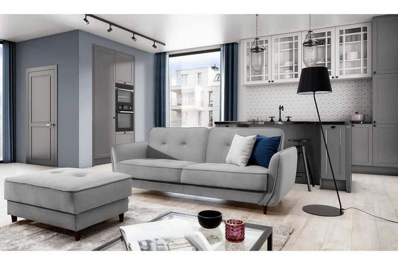 Katsuya Sovesofa 3-seters - Lysegrå - Møbler - Sofaer - Sovesofaer