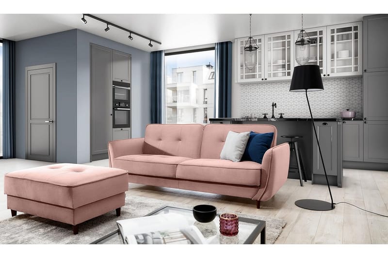 Katsuya Sovesofa 3-seters - Lyserosa - Møbler - Sofaer - Sovesofaer