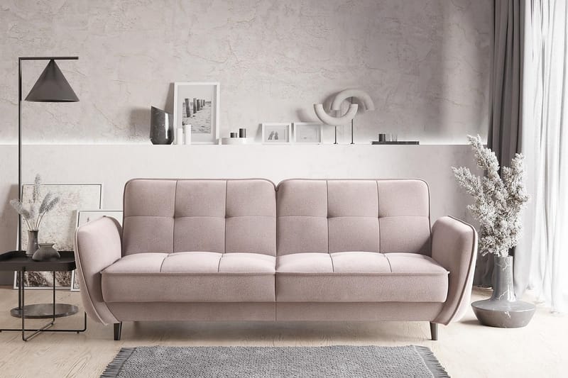 Katsuya Sovesofa 3-seters - Lyserosa - Sovesofaer - 3 seters sovesofa