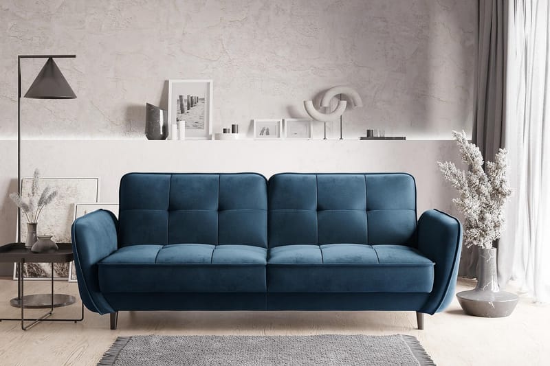 Katsuya Sovesofa 3-seters - Mørkeblå - Møbler - Sofaer - Sovesofaer