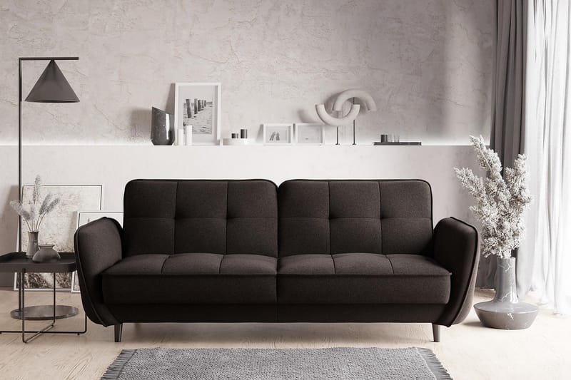 Katsuya Sovesofa 3-seters - Mørkebrun - Sovesofaer - 3 seters sovesofa