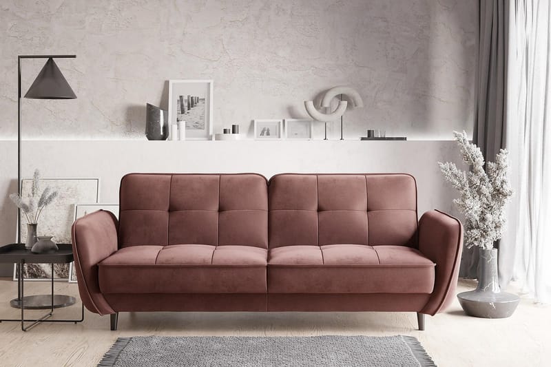 Katsuya Sovesofa 3-seters - Rosa - Møbler - Sofaer - Sovesofaer
