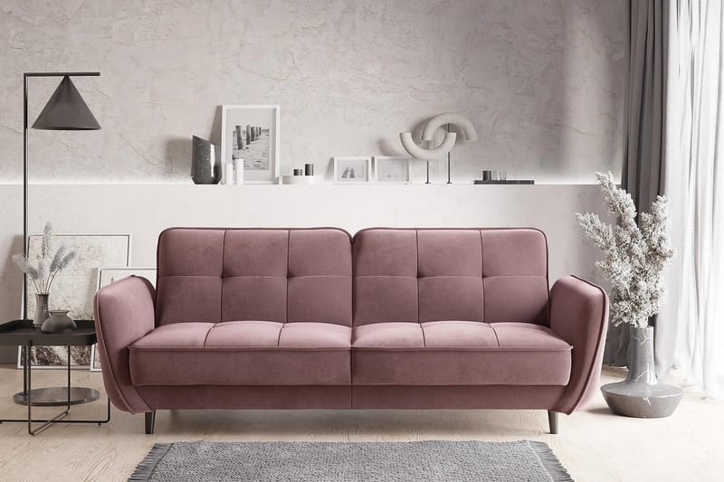Katsuya Sovesofa 3-seters - Rosa - Møbler - Sofaer - Sovesofaer
