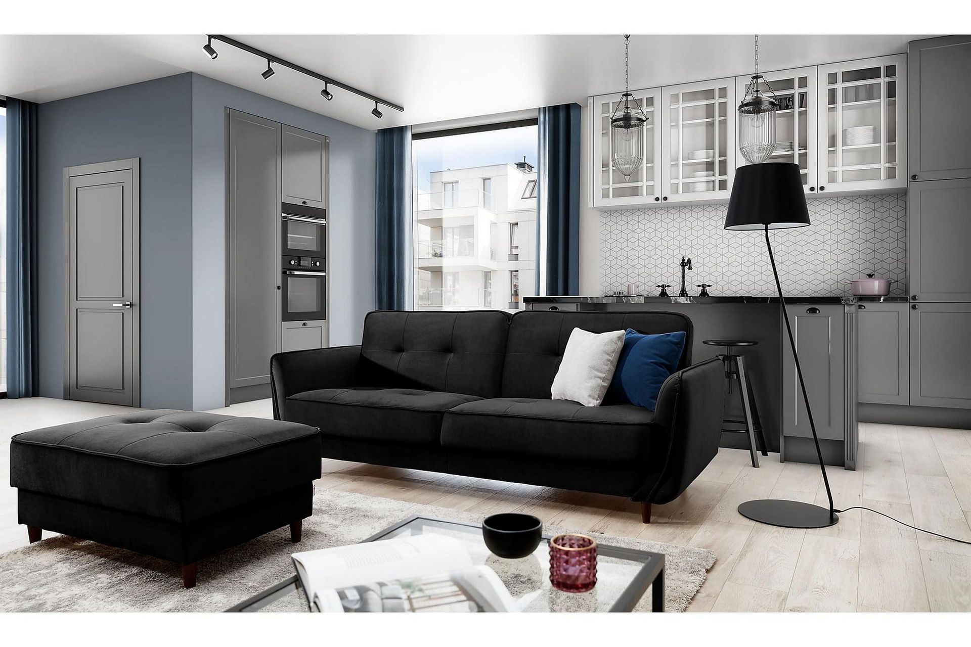 Katsuya Sovesofa 3-seters - Svart