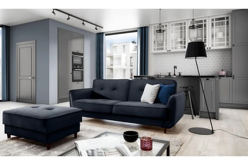 Katsuya Sovesofa 3-seters, Svart