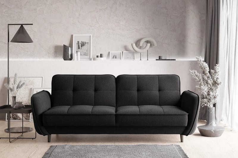Katsuya Sovesofa 3-seters - Svart - Møbler - Sofaer - Sovesofaer