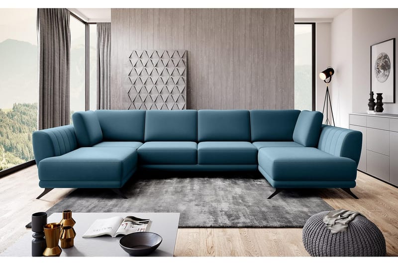 Katun Sovesofa Dobbeltsjeselong - Blå - Møbler - Sofaer - Sovesofaer