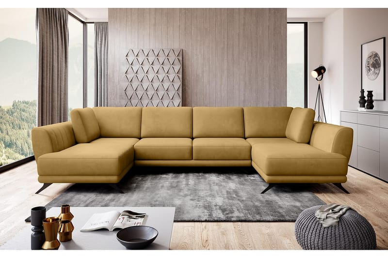 Katun Sovesofa Dobbeltsjeselong - Gul - Møbler - Sofaer - Sovesofaer