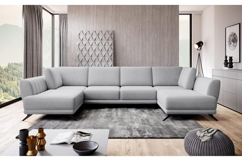 Katun Sovesofa Dobbeltsjeselong - Hvit/Lysegrå - Møbler - Sofaer - Sovesofaer